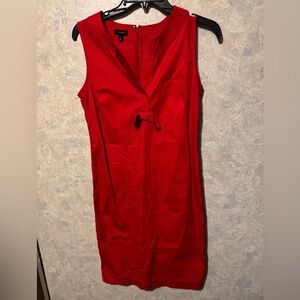 Talbots Red Dress Tank Bow 2